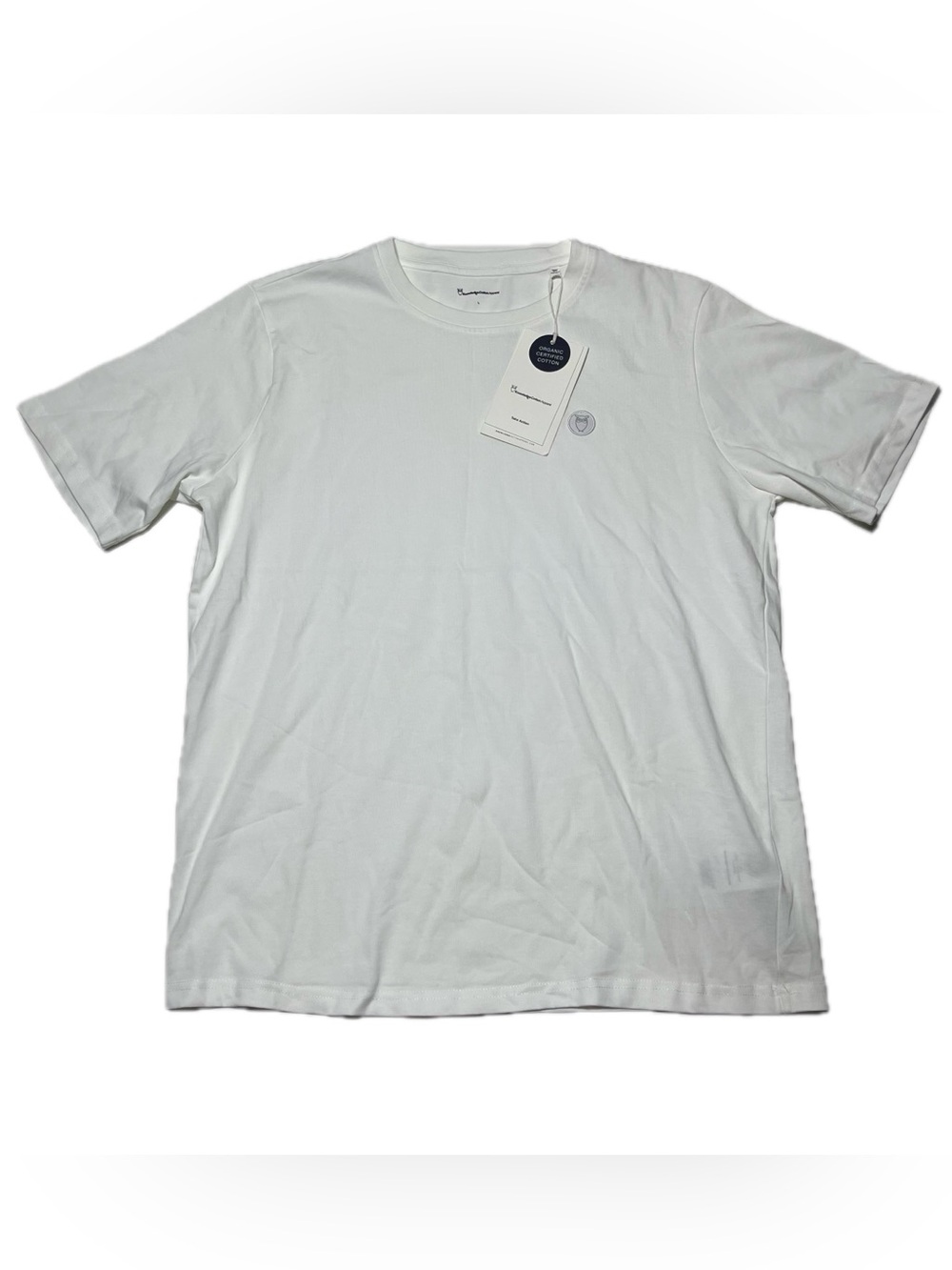 KnowledgeCotton Apparel Soft Organic Cotton Owl T Shirt Large White NWT New